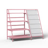 Bookshelf Bookcase with Children's Reading Room for 9 Storage Compartme Pink New