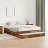 Storage Bed Frame with Drawer Old Wood 150 cm Engineered Wood
