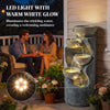 Garden Water Feature, Outdoor Water Fountain with LED Lights and Pump