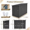 BIRCHTREE 4 x 8FT Bike Shed Metal Garden Shed Lockable Motorbike Bicycle Storage