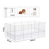 Pet Dog Play Pen 24 Panels Puppy Rabbit Playpen DIY Detachable Metal Cage Fence