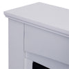 34" Electric Fireplace Heater LED Fire Flame White Surround Suite Free Standing