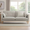 DUSK Shoreditch 3 Seater Pocket Sprung Sofa Natural Beige & Wooden Legs