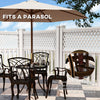 Vintage Dining Set Cast Aluminium Furniture Outdoor Garden Patio 4 Chairs Table