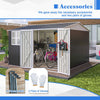 Garden Shed 10x10FT Steel Apex Tool Equipment Organize W/Window Door Anthracite