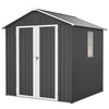 Garden Shed With Window Doors Outdoor Steel Apex Roof Tool Foundation