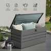 Outdoor Storage Box Lockable 400L - Garden Container Chest Weather Resistant