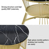 Round Coffee Table Set of 2 Nesting Gold Metal Legs End Tables Living Room