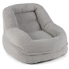 Boneless Floor Single Sofa Chair w/Soft Stripe Corduroy Cover-Grey