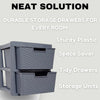 Large Rattan Drawer Storage Unit 2/3/4 Drawers Units Bedroom Office Desktop Draw