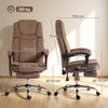Executive Office Chair, Desk Chair with Massage and Heat, Brown