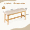 100 CM Upholstered Bench Button Tufted End of Bed Bench For Bedroom