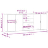 Sideboards 3 pcs Smoked Oak Engineered Wood