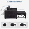 Modern Corduroy Sofa Bed 2-Seater Pull-Out Loveseat Sleeper w/ USB Ports