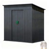 6 x 4 FT Garden Shed Storage Shed Waterproof with Foundation Kit and Vents, Grey