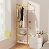 Heavy Duty Gold Industrial Pipe Clothing Rack Wall Open Wardrobe Tier Shoe Rack
