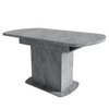 Extendable Dining Table with Storage Space-Saving Kitchen Table 110-130 cm Grey