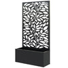 Outsunny Metal Raised Garden Bed with Trellis, Outdoor Elevated Planter Box