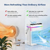 4-in-1 Portable Desktop AC - 1250ML Water Tank, 3 Speeds & 7 Colors Night Light