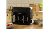 Cookworks 9L Dual Air Fryer Black Smart Finish 2 Basket 2600W Digital