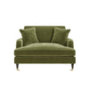 Olive Green Velvet Love Seat - Payton SOF164