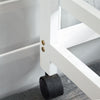 4 Tier Kitchen Basket Storage Trolley Rack Fruit Vegetable Organiser Shelf White