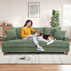 3/4 Seater Corduroy Sofa Jumbo Cord Modern Sofa Couch Seats with 2 Pillows Soft