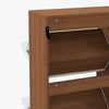 Shoe Storage Cabinet with 4 Flip Drawers for 8-16 Pairs, Natural