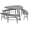 Bolero Picnic Bench Set Valletta Table and 3 Benches Stylish Outdoor Indoor Use