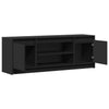 TV Cabinet with Black 139.5x34x50 Engineered Wood H6J1