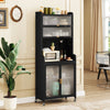 Kitchen Pantry Storage Cabinet 192 CM Tall Freestanding Metal Coffee Bar