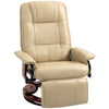 Manual Recliner Swivel Reclining Chair with Footrest Armrests Cream