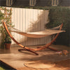 Hammock with Stand, 1 Person Cotton Hammock & Larch Wood Frame,