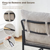 Single Accent Chair with Metal Frame Wide Seat Corduroy Armchair Living Room