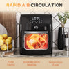 12L Air Fryer Oven w/ Air Fry Roast Broil Bake Dehydrate 60-Minute Timer 1800W