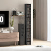 Set of 2 CD Storage Units DVD Shelf with Adjustable Shelves, Black