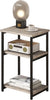 Sofa Side Table 3-Tier End Table Bedside Table with Metal Frame Nightstand