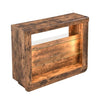 Fiesta Wooden Bar Table Unit In Rustic Oak With LED Lights