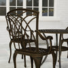Vintage Dining Set Cast Aluminium Furniture Outdoor Garden Patio 4 Chairs Table