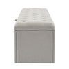 Storage Ottoman Bench, 135 cm Foot Rest Stool, End of Bed Bench for Bedroom Grey