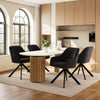 Dining Chairs Set of 2/4/6 Upholstered Swivel Dining Chair Velvet Black
