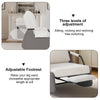 Rocking Chair w/ Footrest,3-Level Adjustable,Foldable Sofa Chair,150kg Capacity