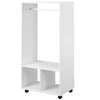 Open Wardrobe Clothes Rail Bedroom Clothes Storage Rod Shelves White