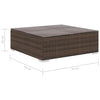 Outdoor Lounge Set 24 Pieces Poly Rattan Garden Sofa Seat Brown/Black