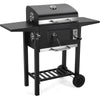 XL Outdoor Smoker Barbecue Charcoal BBQ Grill Portable Garden Cooking Trolley UK