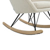 Upholstered Sherpa Rocking Chair Recliner Wing Back Armchair Rocker Single Sofa