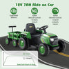 Kids Green Ride on Tractor 12V Electric Vehicle Gray