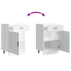 Kitchen Base Cabinet Porto White Engineered Wood