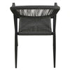 6 Seater Black Garden Wicker Dining Set with Sintered Stone Oval Table FTR247