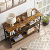 3-Tier Narrow Console Table,43 In Sofa Table with Storage Shelves for Hallway